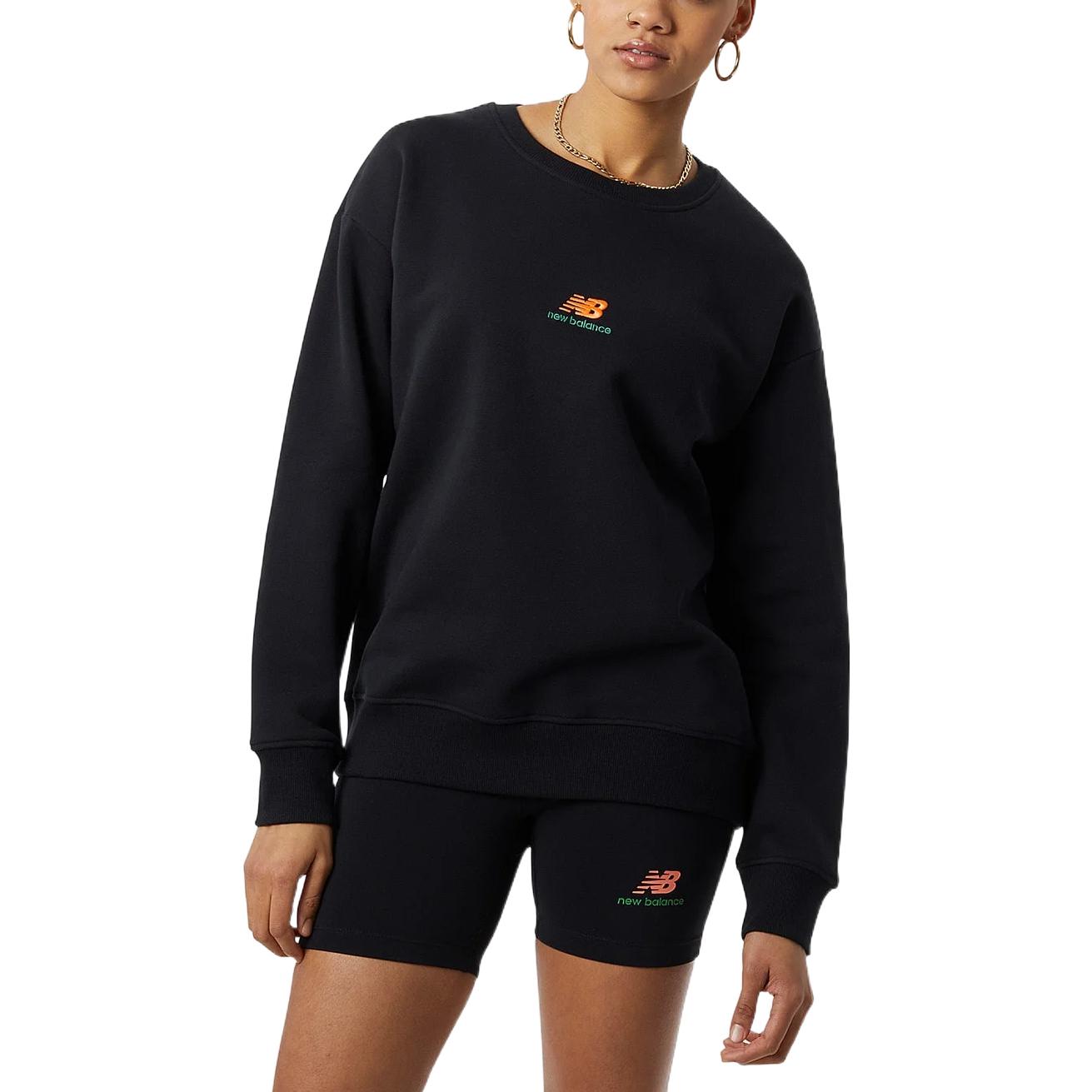 (WMNS) New Balance Athletics Kim Van Vuuren Sweatshirt Asia Sizing 'Black' WT23550-BK