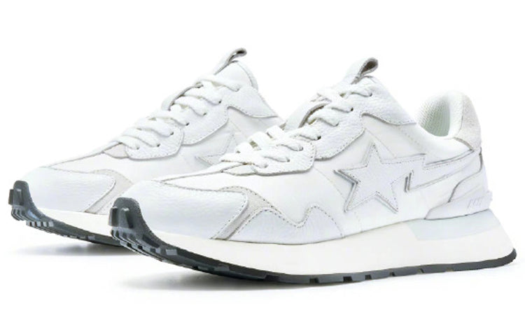 (WMNS) A BATHING APE Road Sta Express Leather Low 'White' 1I70-291-014-WHITE