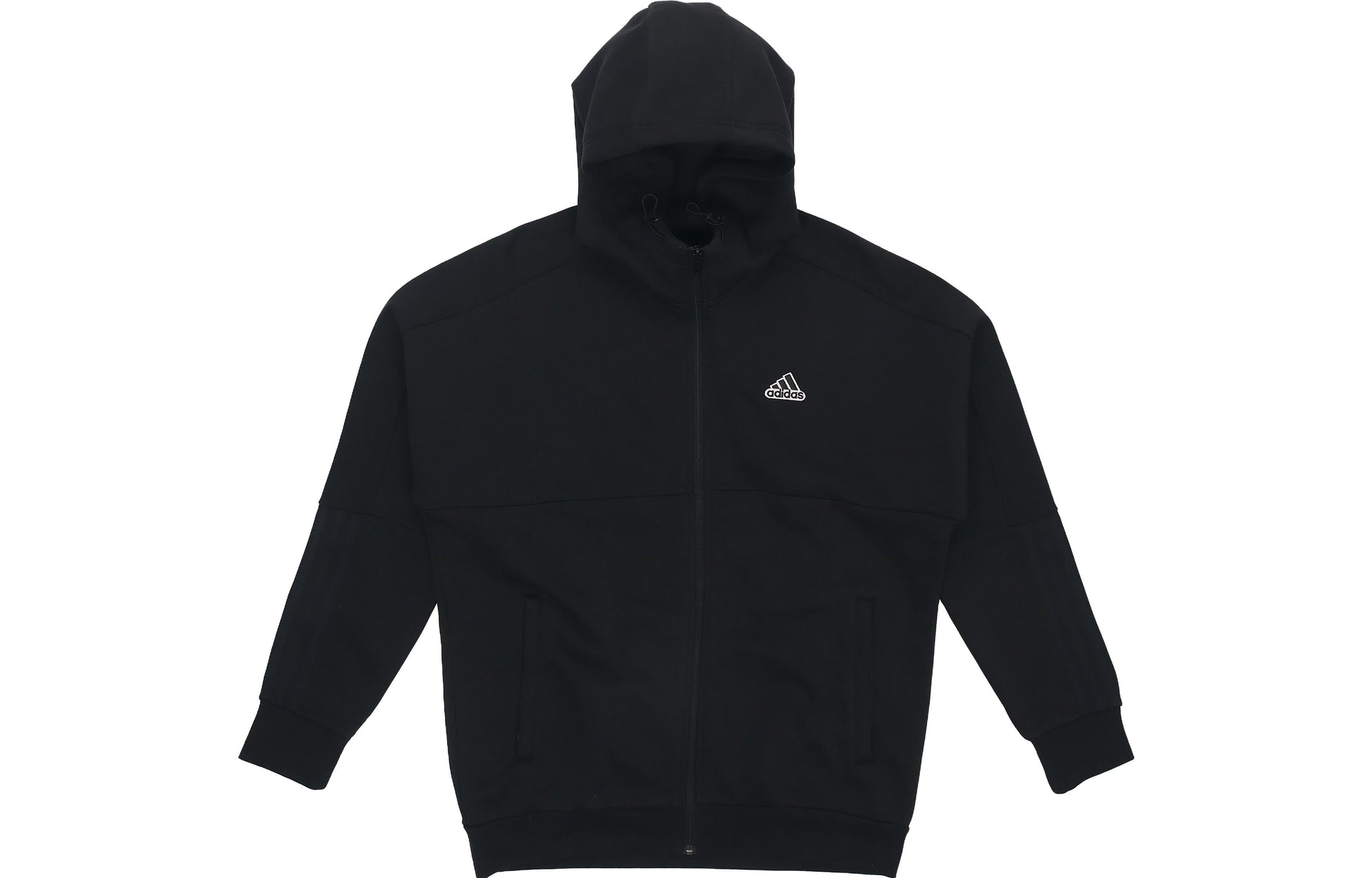 adidas Splicing hooded Zipper Jacket Black HG1835
