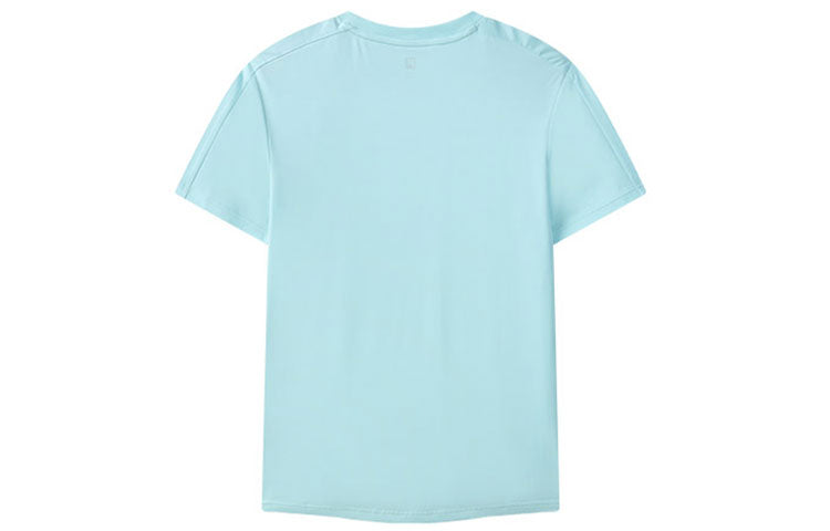 Men's FILA Athletics Logo Printing Sports Pullover Round Neck Short Sleeve Blue T-Shirt A11M121106F-LB