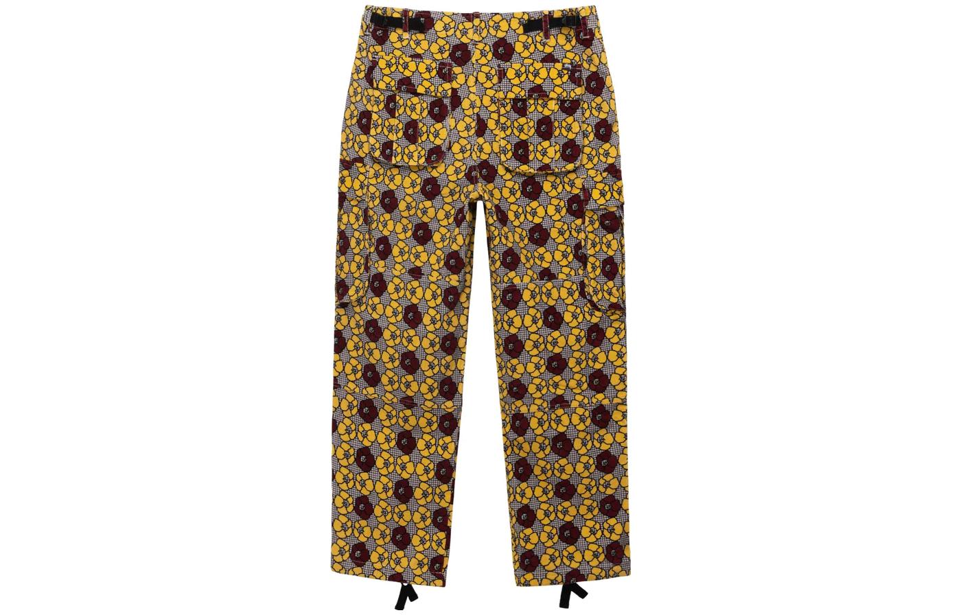 Stussy x Denim Tears Cord Cargo Pant Houndstooth 'Floral Print' 316079