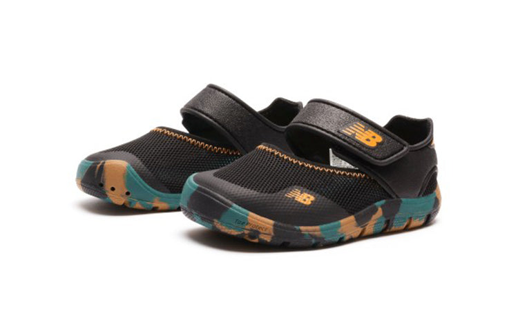 (TD) New Balance 208 Series Velcro Flat Heel Sports Td Black Yellow Sandals 'Black Yellow Green' IO208CK2