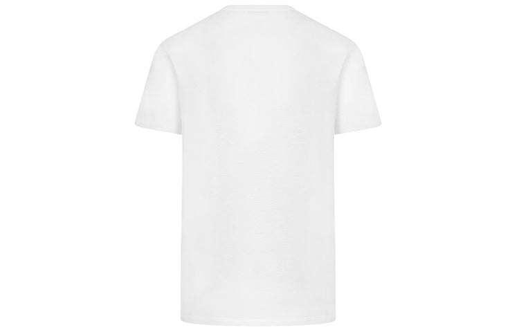 Men's Alexander McQueen Skeleton Printing Short Sleeve White 632397-QPZ86-0900