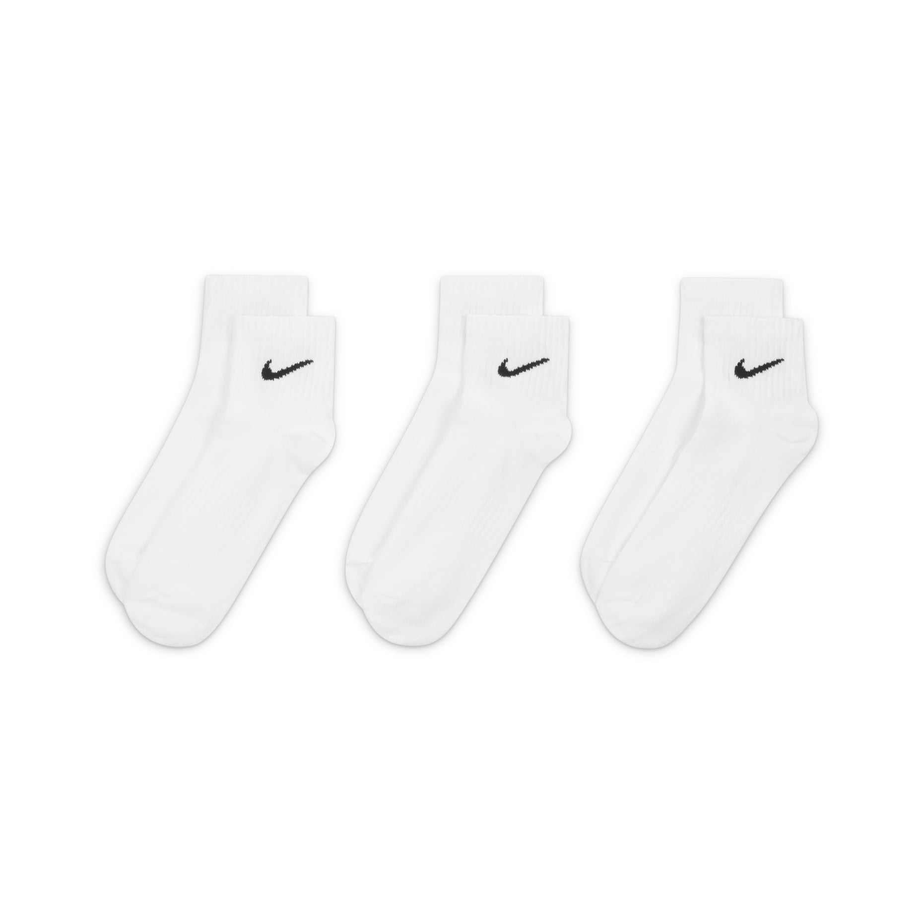 Nike Everyday Lightweight Mid Tops Training Socks Unisex White SX7677-100