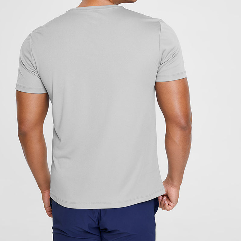Men's Skechers Training Running Sports Knit Short Sleeve Shark Gray P220M052-00MM