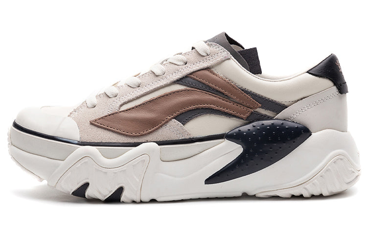 (WMNS) Li-Ning Wave HBRD 'White Black Brown' AGCP378-6