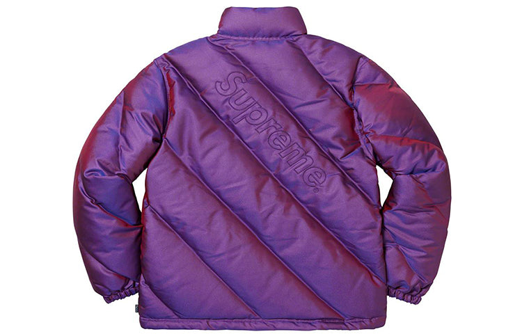 Supreme FW19 Week 11 Iridescent Puffy Jacket Purple SUP-FW19-962