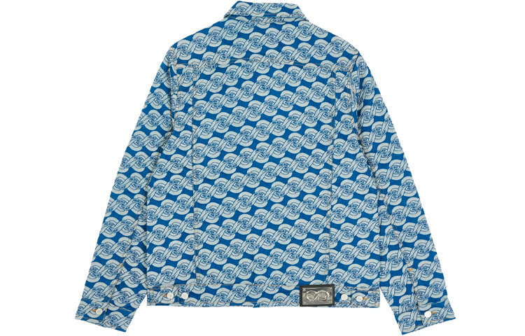 PALACE Full Print Long Sleeves Denim Jacket Unisex Blue P20D015