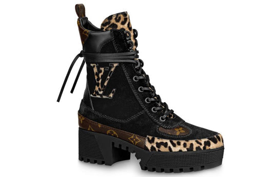 (WMNS)  LOUIS VUITTON shoes Martin boots 'Black Leopard' 1A5NNT