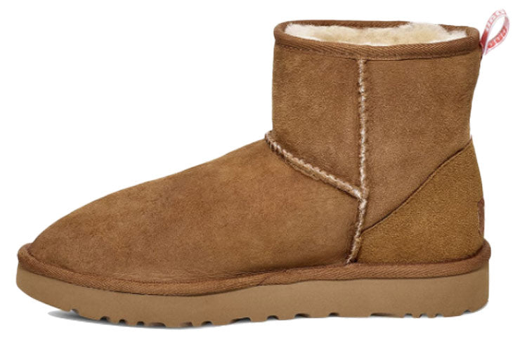 (WMNS) UGG Classic Mini II Graphic Logo Fleece Lined Brown 1110083-CNCRL