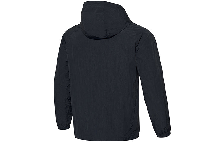 Li-Ning Logo Cardigan hooded track Jacket Black AFDQ009-1