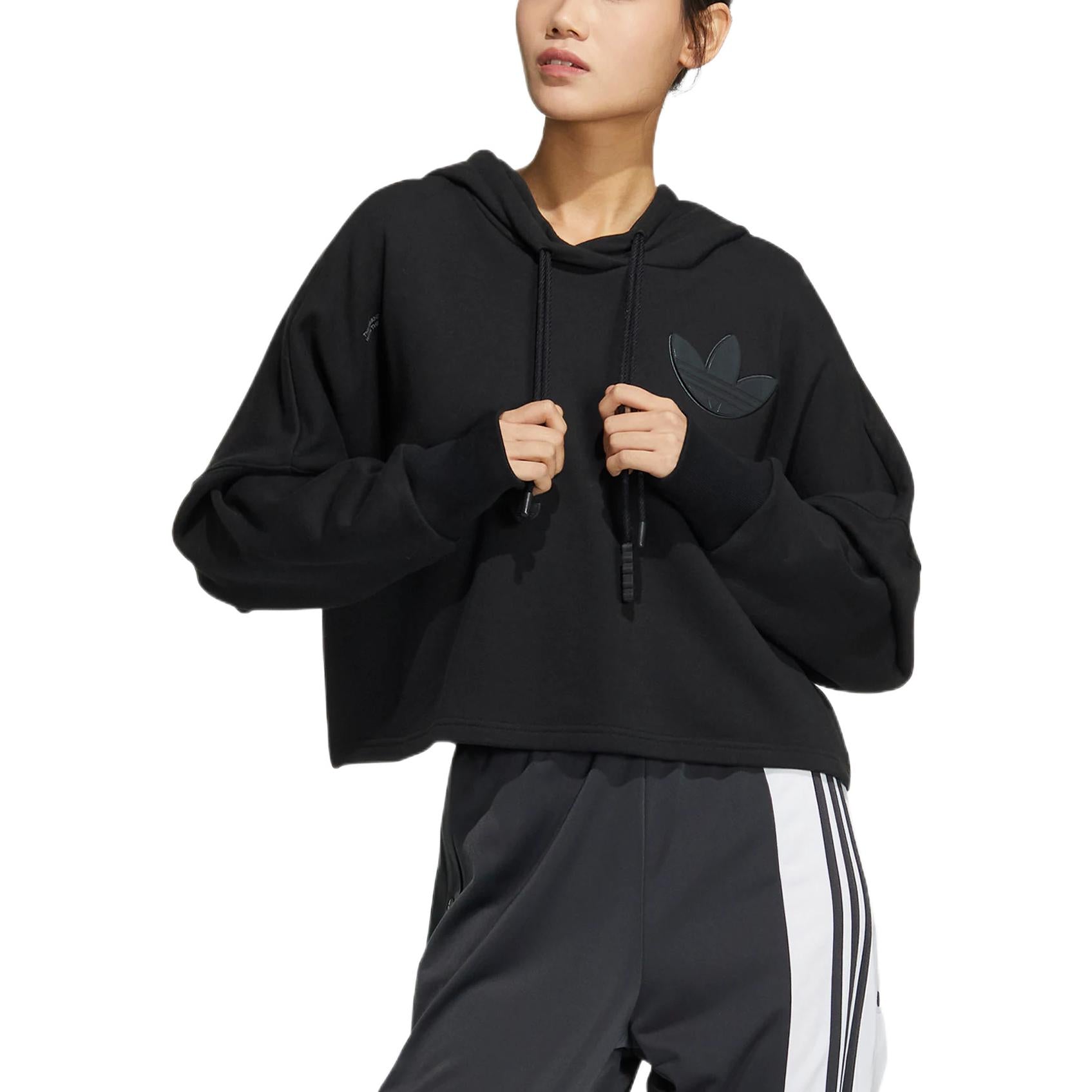 (WMNS) adidas Originals Adicolor Hoodies 'Black' HS1923