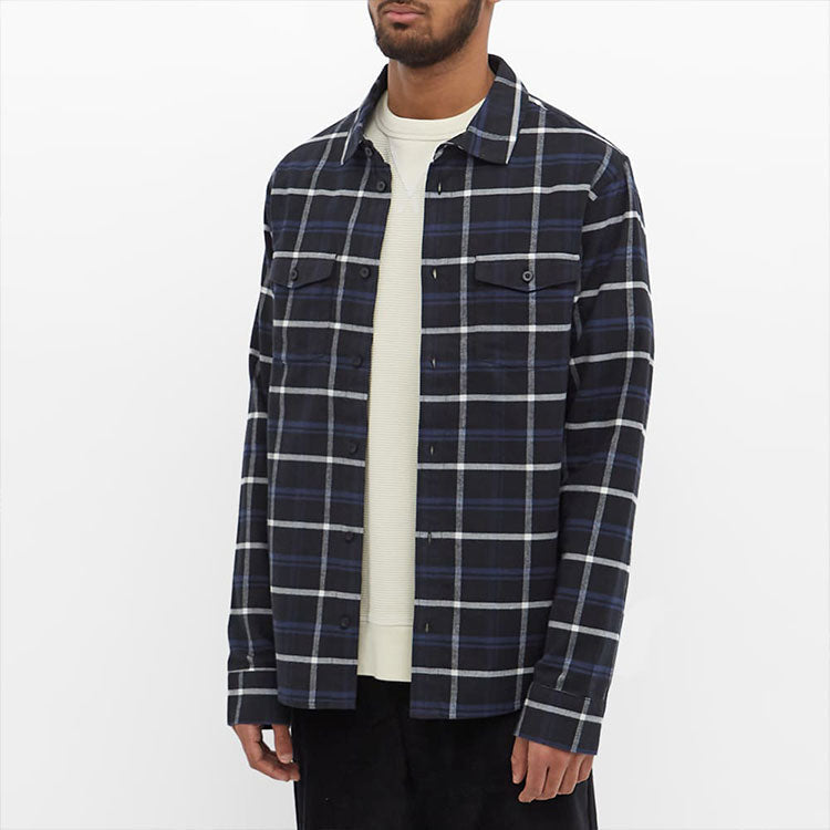 Nike SB Skate Flannel Plaid lapel Long Sleeves Shirt Black DA4250-010