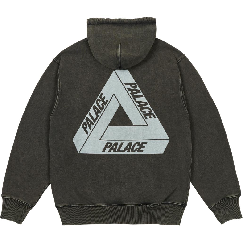 Palace SS24 Pigment Wash Tri-Ferg Hoody Jacket 'Black' P26CS098