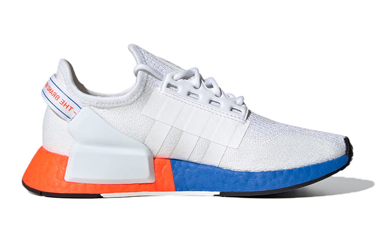(GS) adidas originals NMD_R1 V2 J 'White Blue Orange' FX4269