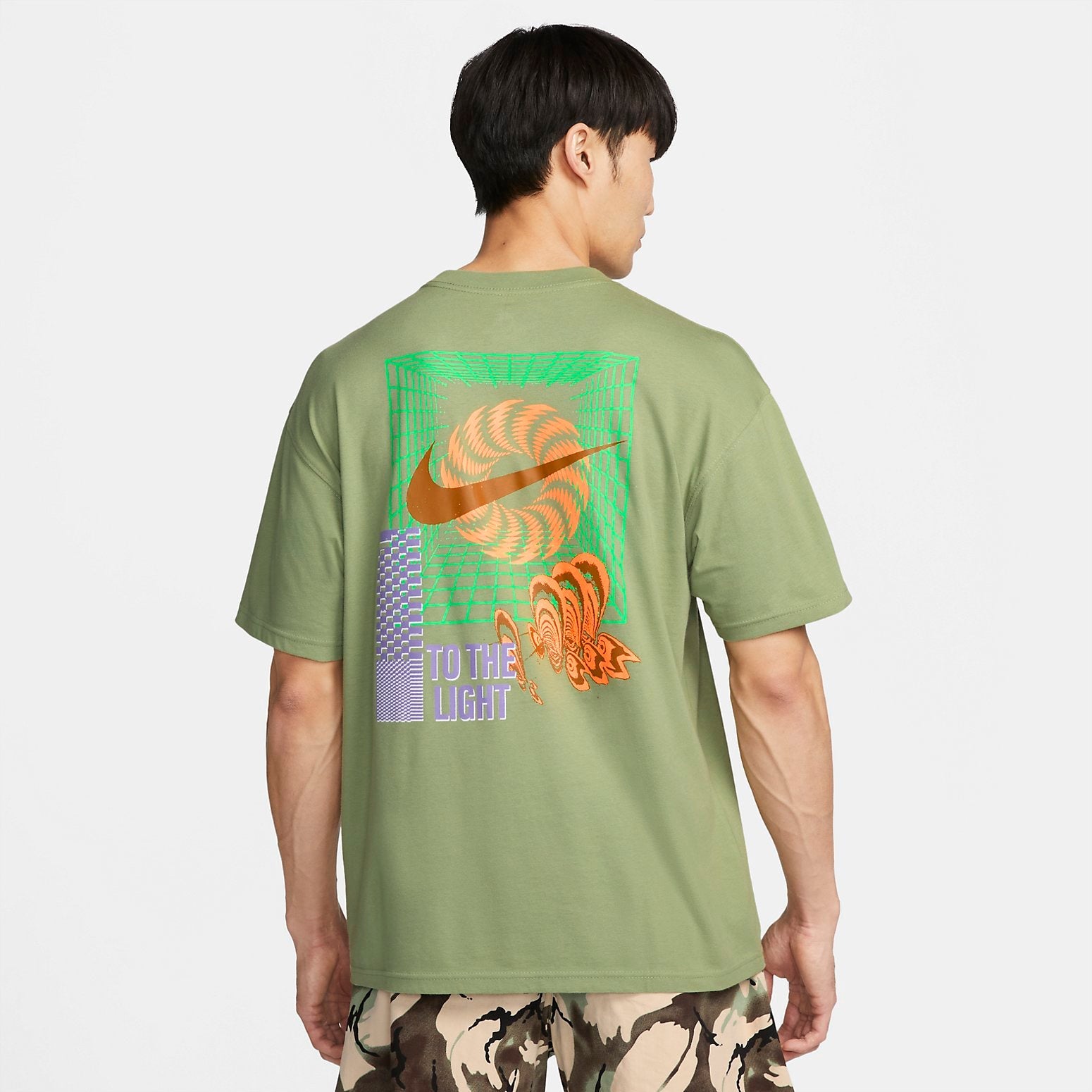 Nike Back Graffiti Logo T-Shirt 'Green' FB9787-386