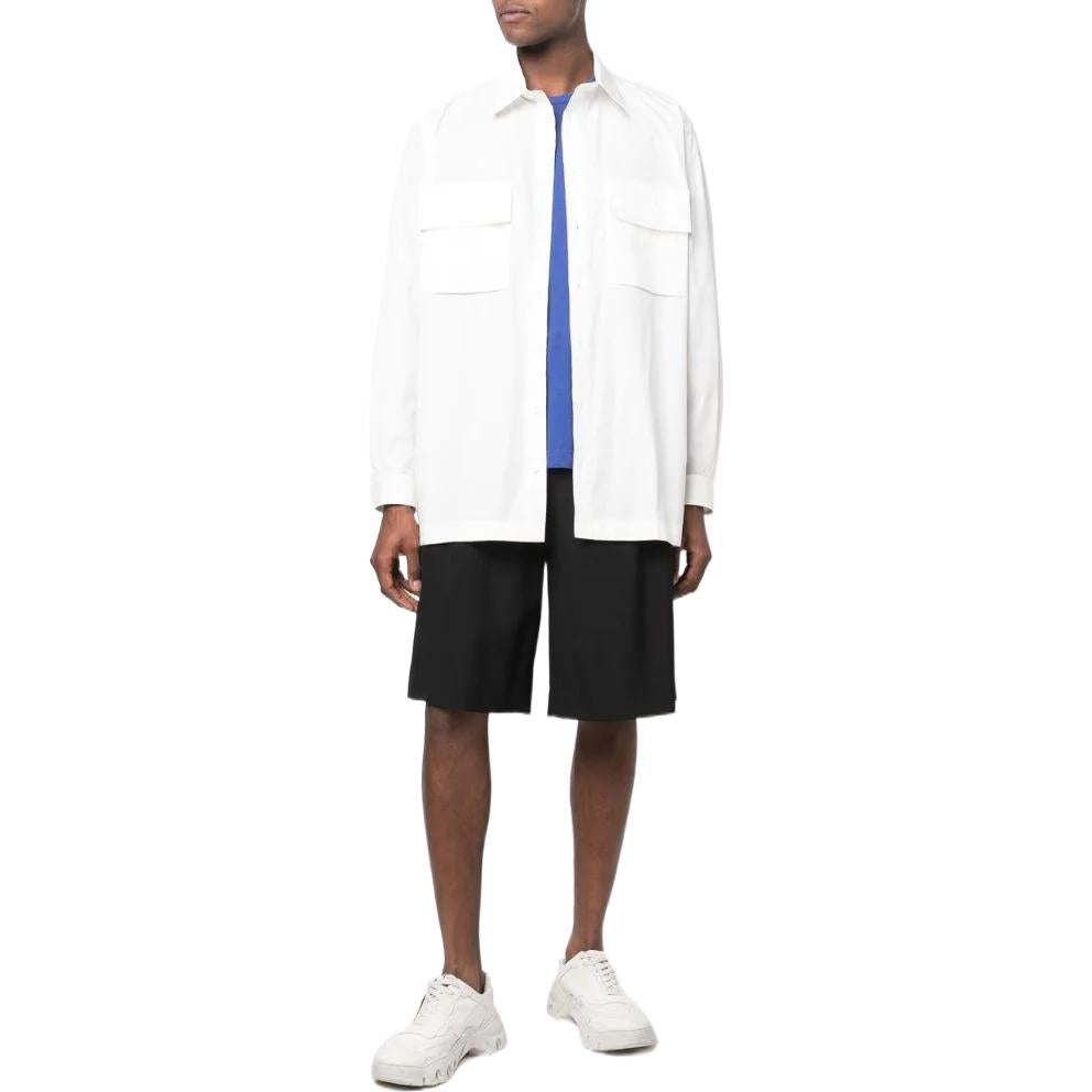 Men's Nike Solid Color Chest Long Sleeves White Shirt DN4096-100