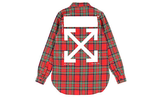 Off-White check shirt Men's Tartan Shirt Red OMGA001S187870129901