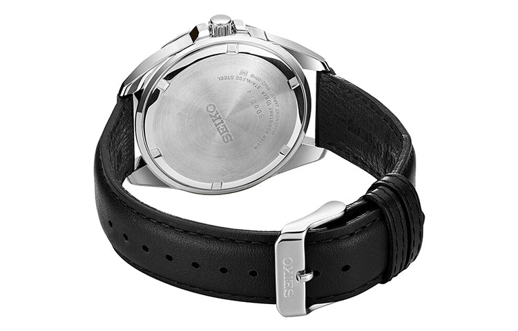 Men's SEIKO Black Dial Belt Business Casual Watch SUR215P1