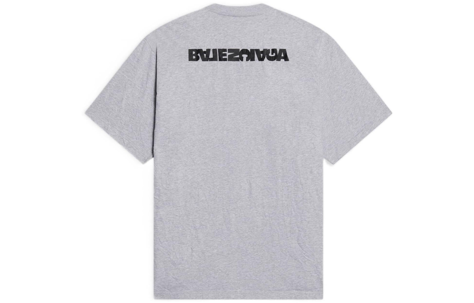 Balenciaga Turn Slit T-Shirt 'Grey Black' 675016TLVB31167