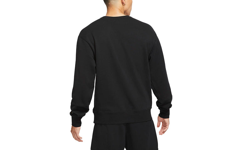 Men's Air Jordan Casual Sports Alphabet Printing Round Neck Pullover Black DA7195-010