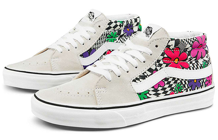 Vans SK8-Mid Flower Plaid White/Grey VN0A3WM340G
