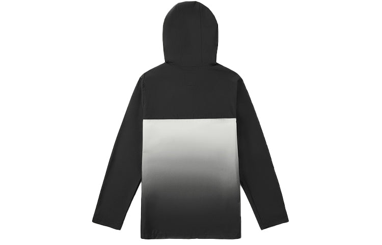 Men's Vans Splicing Athleisure Casual Sports Hooded Jacket Black VN0A49JZBLK