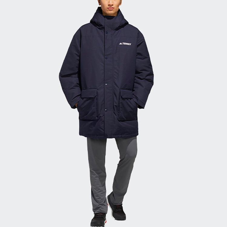 adidas protection against cold Stay Warm hooded down Jacket Blue EH4993