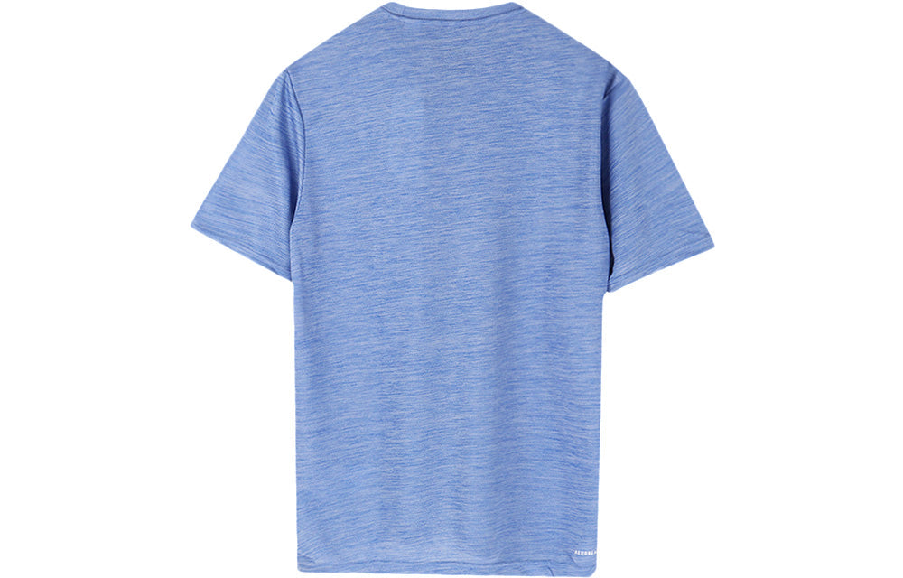 adidas Solid Color Athleisure Casual Sports Short Sleeve Blue GF3206