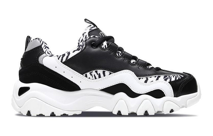 (WMNS) Skechers D Lites 2.0 Low-Top Daddy Shoes Black/White 99999672-BKW