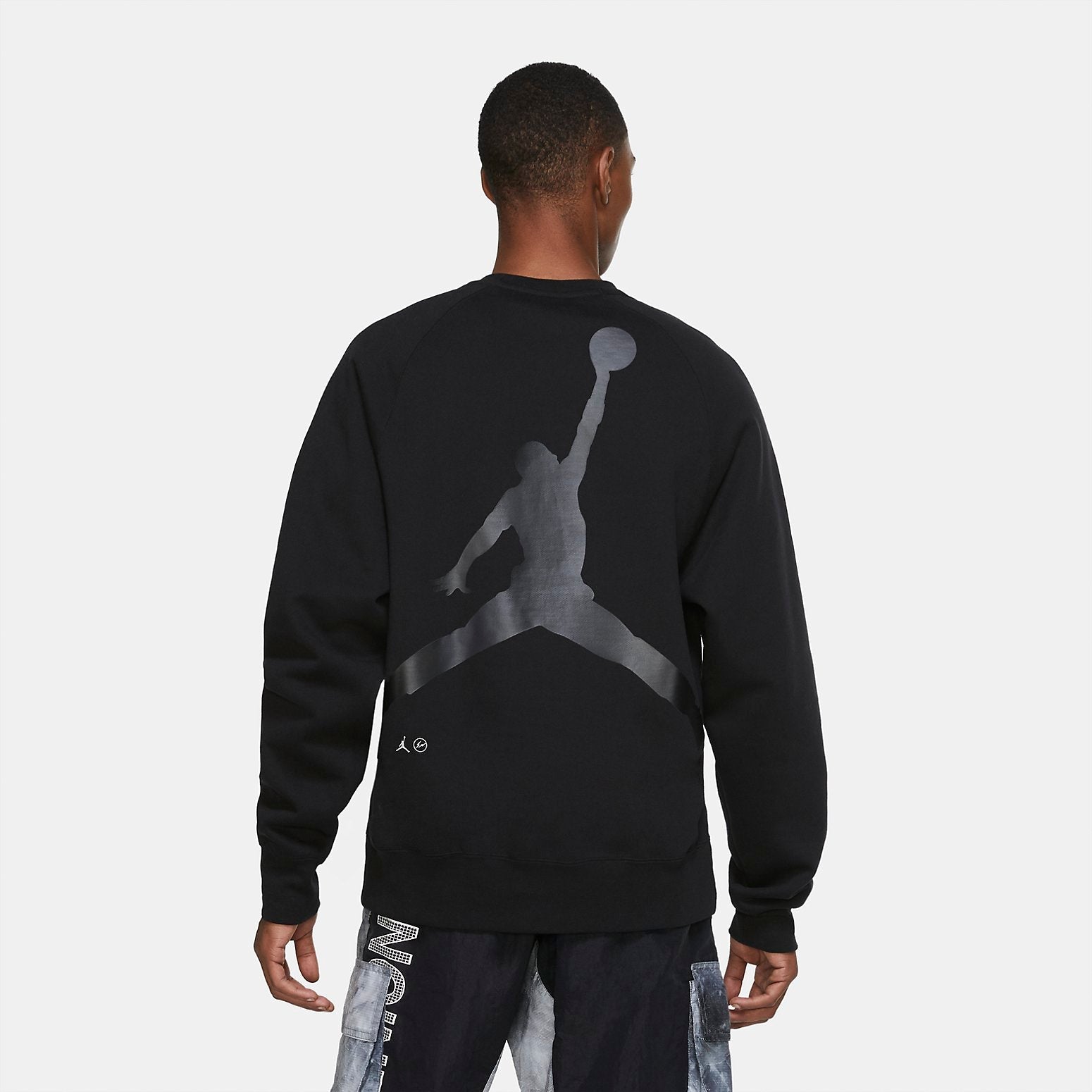 Air Jordan x Fragment Crewneck Sweatshirt 'Black Reflective Silver' DA2989-010