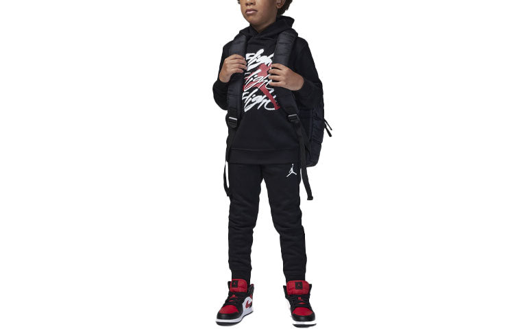 (PS) Air Jordan Flight Spray Pullover Hoodie Set 'Black' 85C685-023