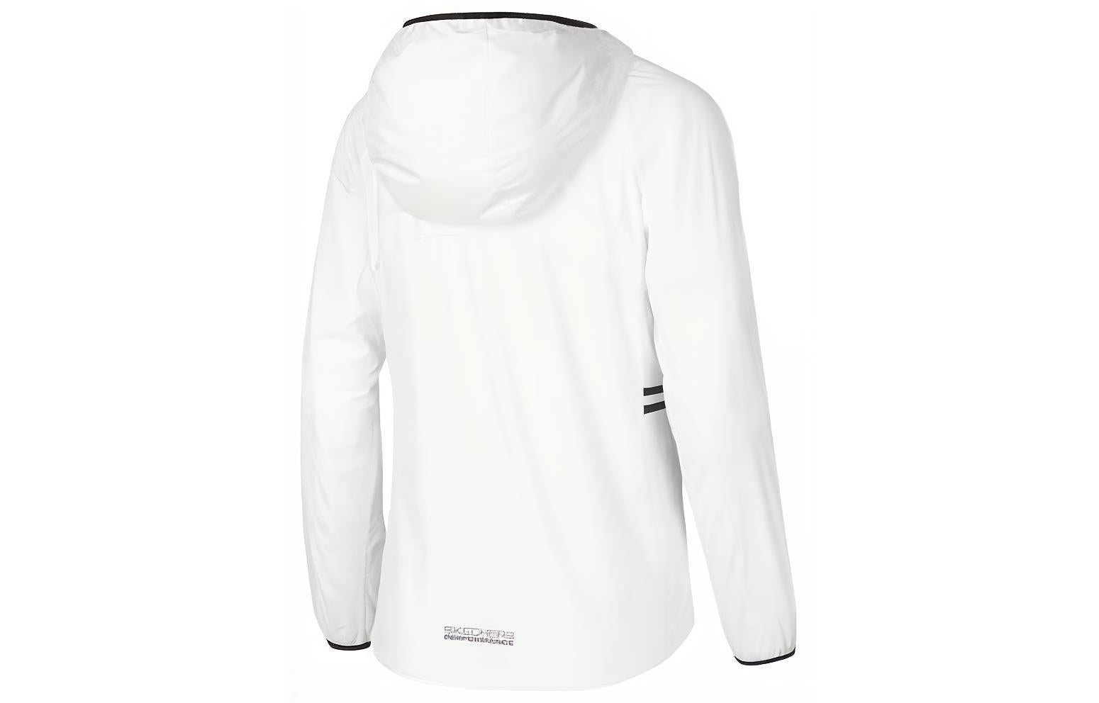 (WMNS) Skechers Sport Full Zip Jacket 'White Black' P322W009-0019