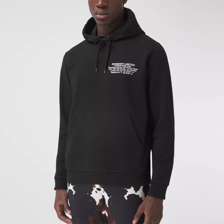 Men's Burberry FW21 Alphabet Pattern Loose Black 80427531