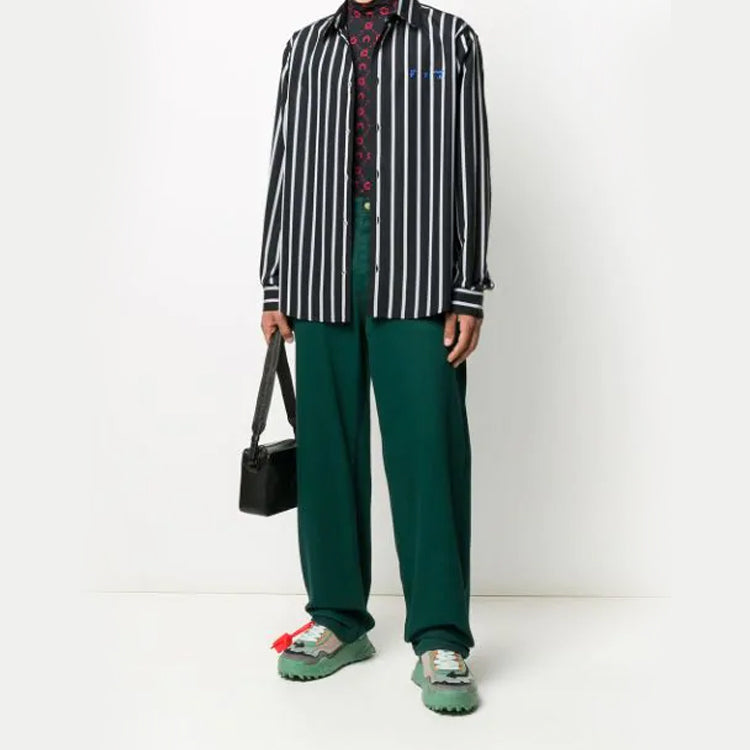 Off-White Mens Long Sleeve Stripe Shirts OMGA127E20FAB0031001