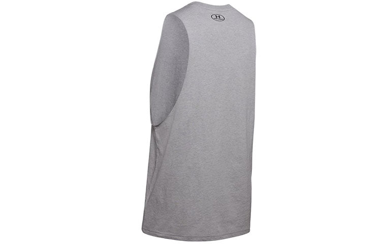 Under Armour Sportstyle Left Chest Cut-Off Tank Top 'Grey' 1329286-035