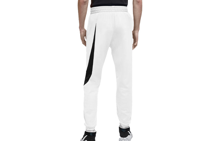 Nike Colorblock Large Logo Loose Athleisure Casual Sports Long Pants White CK6613-100