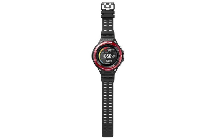 CASIO Male PRO TREK Japan / South Korea Fashion Mens RedBlack Digital WSD-F21HR-RDBGE
