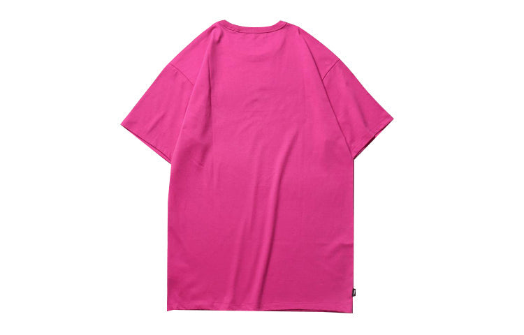 Vans Off The Wall Tee Minimalistic Small Logo Short Sleeve Couple Style Rose Red VN0A49R7FS4