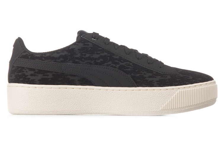 (WMNS) PUMA Vikky Platform VR Low-cut Sneakers Black/White 363730-02