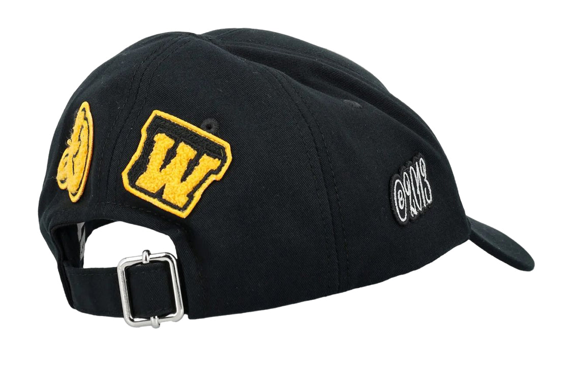 Off-White Cat Varsity gabardine baseball cap 'Black' OMLB041S23FAB0041018