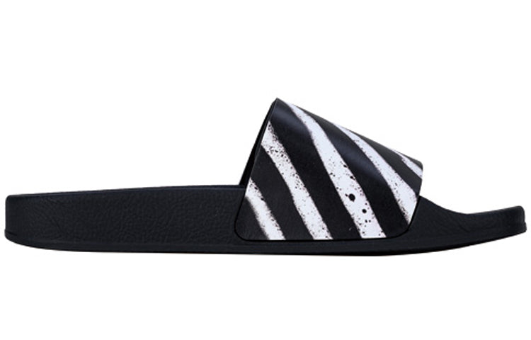 Off-White Sliders 'Graffiti - Black White' OMIA088E19C220511001
