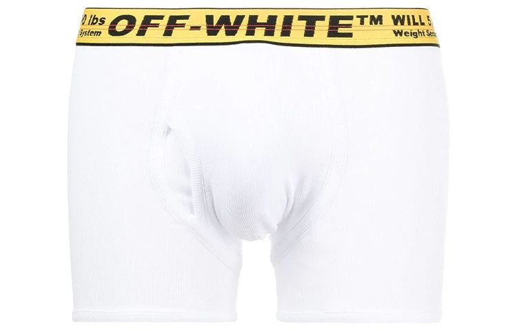 Off-White Men's SS21 Logo Three-pack Tripack Classic Industrial Boxer White OMUA001R21FAB0020118