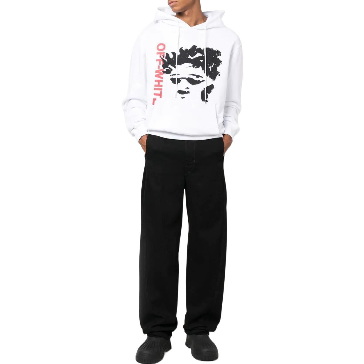 Men's Off-White FW22 Pattern Printing Long Sleeves Version White OMBB097F22FLE0090110