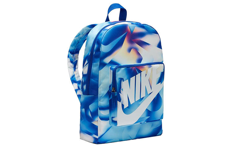 (GS) Nike Classic All Over Print Backpack 'Blue White' BA6189-420