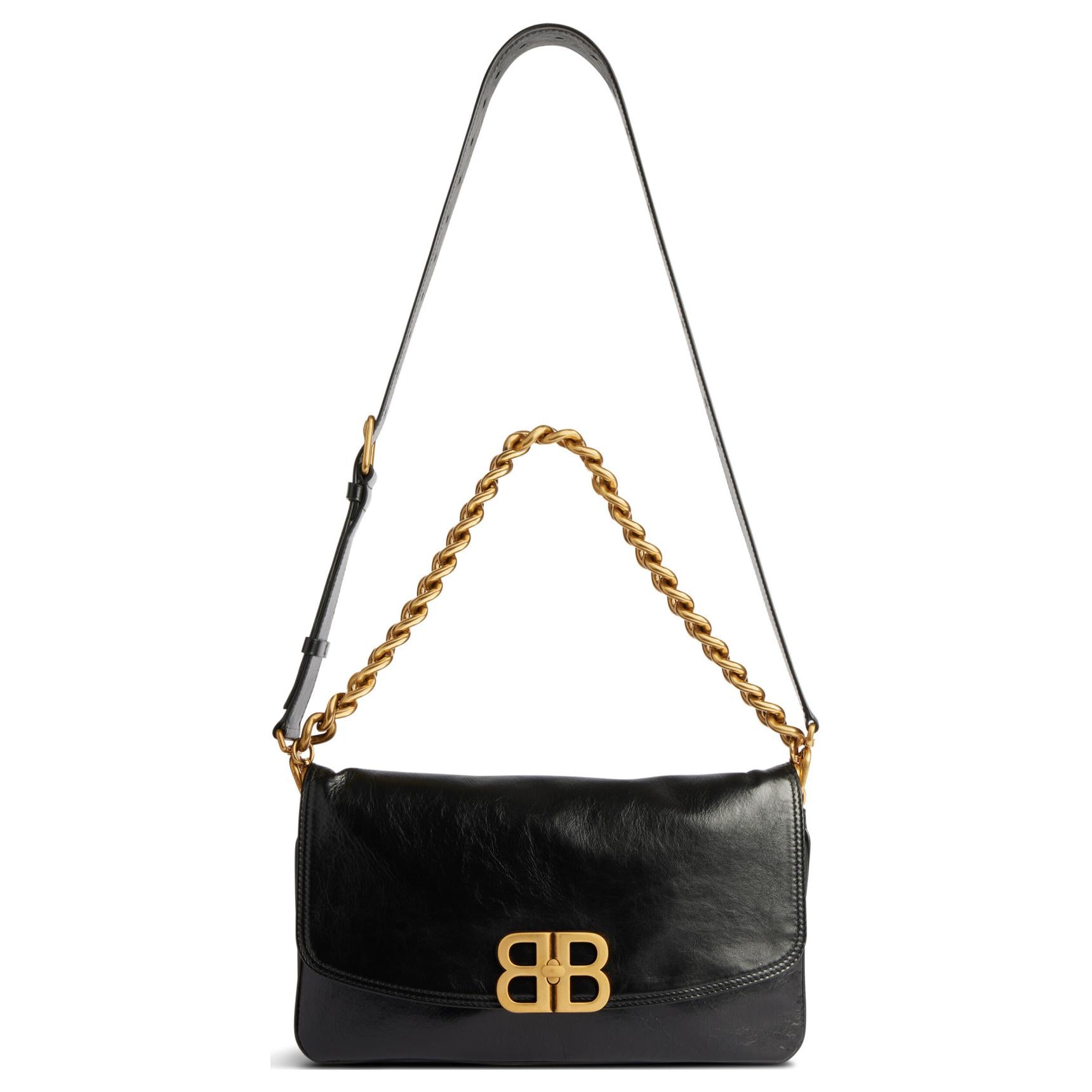(WMNS) Balenciaga Bb Soft Medium Flap Bag 'Black' 7485962AAIZ1000