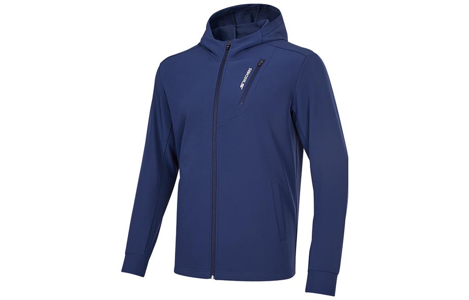 Skechers Letter Printed Loose Warm Jacket 'Black Blue Green' P421M067