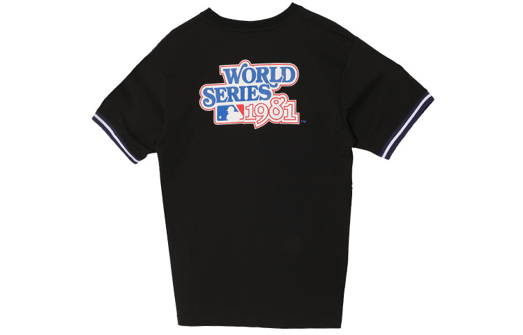 New Era MLB World Series Logo Printing Short Sleeve Unisex Black 12141985