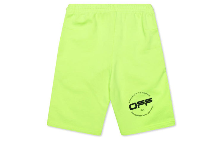 Off-White SS20 Mens Cotton 3D Pencil Bermuda Fluorescence OMCI006R20E300106210