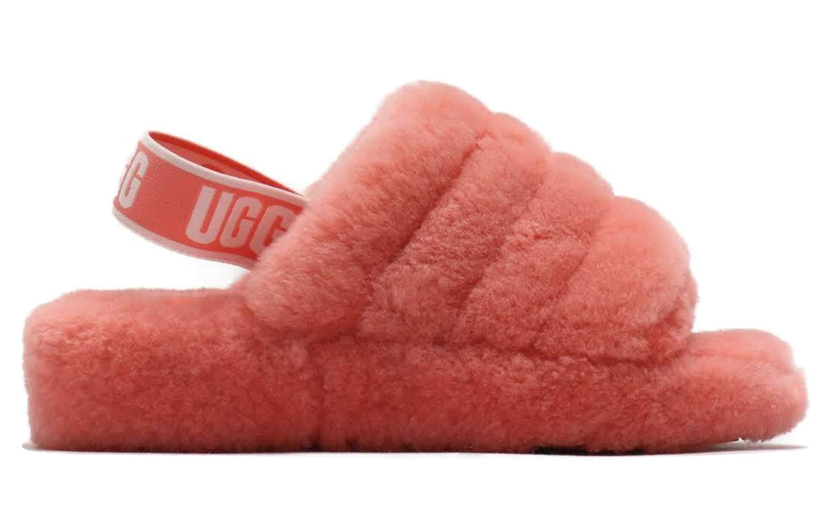 (WMNS) UGG Fluff Yeah Slide Minimalistic Casual Thick Sole Shoe Pink 1095119-LNT